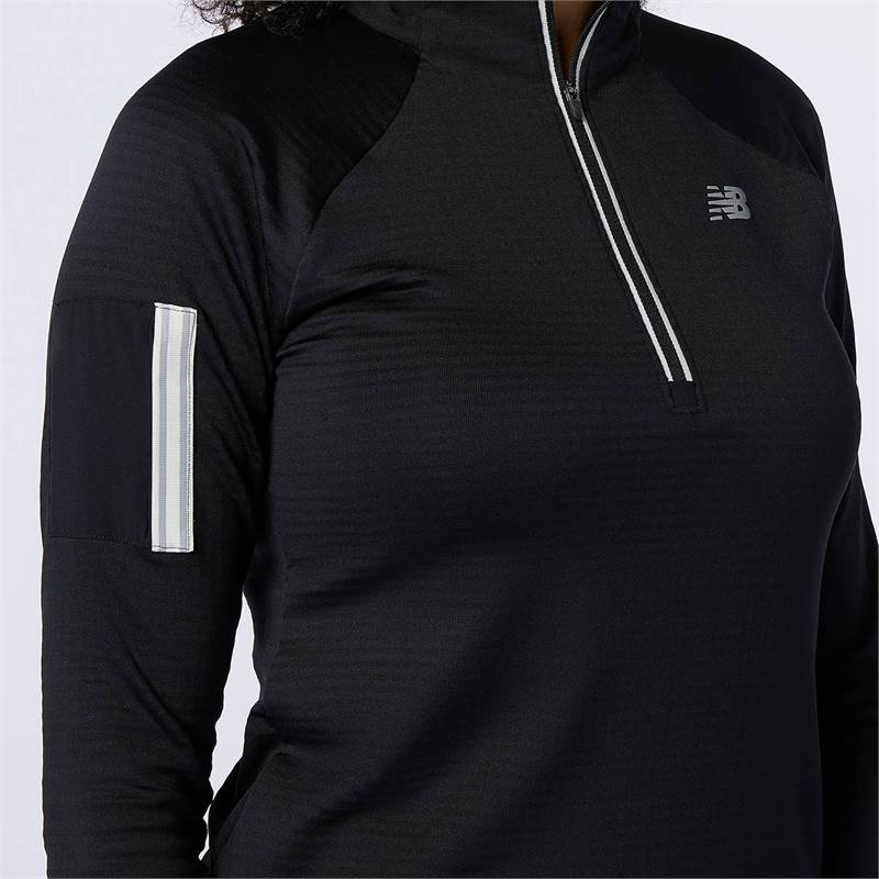 New Balance Womens Impact Run Heat Grid Half Zip Top-4